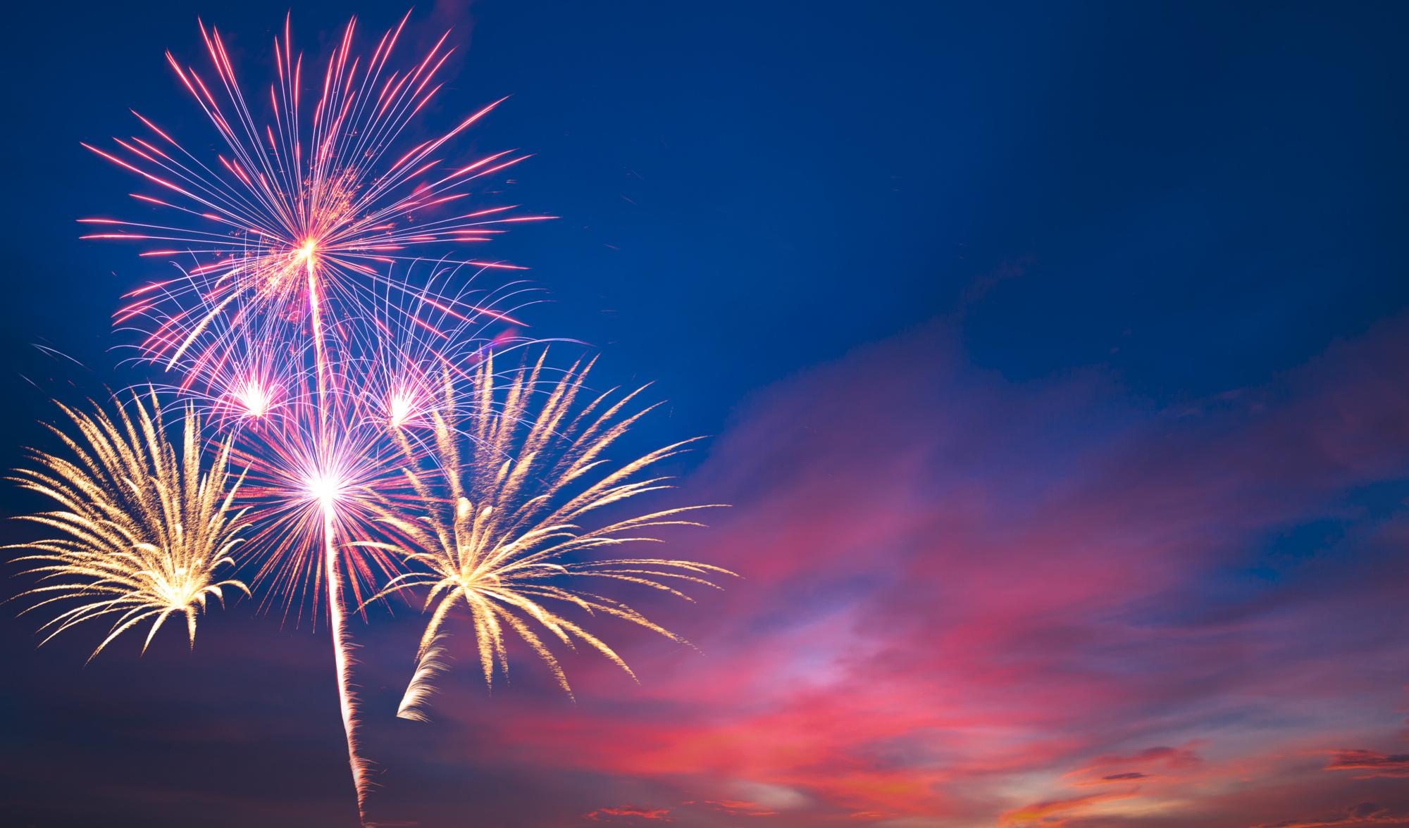Beautiful fireworks, Beautiful sky