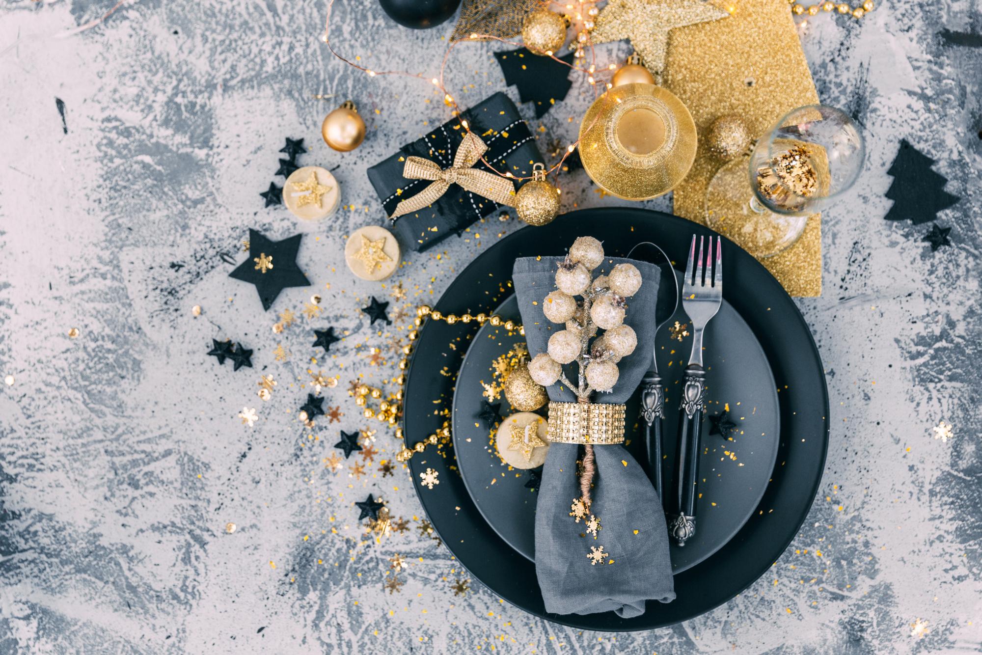 Luxury festive table setting