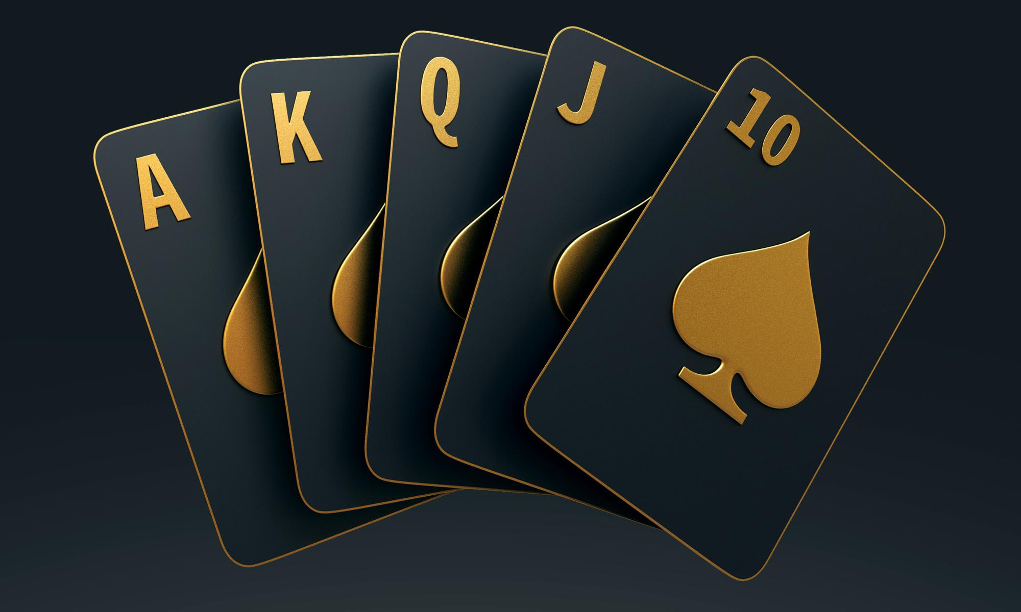 poker blackjack holdem baccarat cards black gold casino