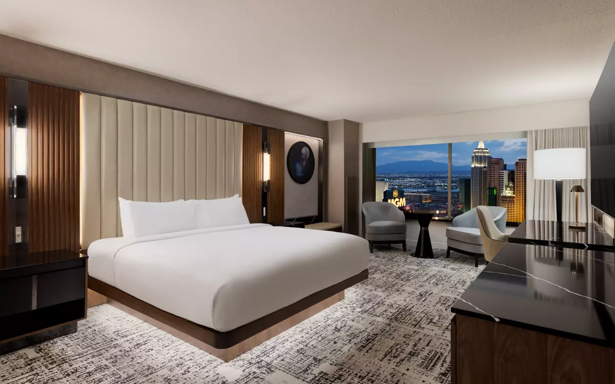 A renovated MGM King room