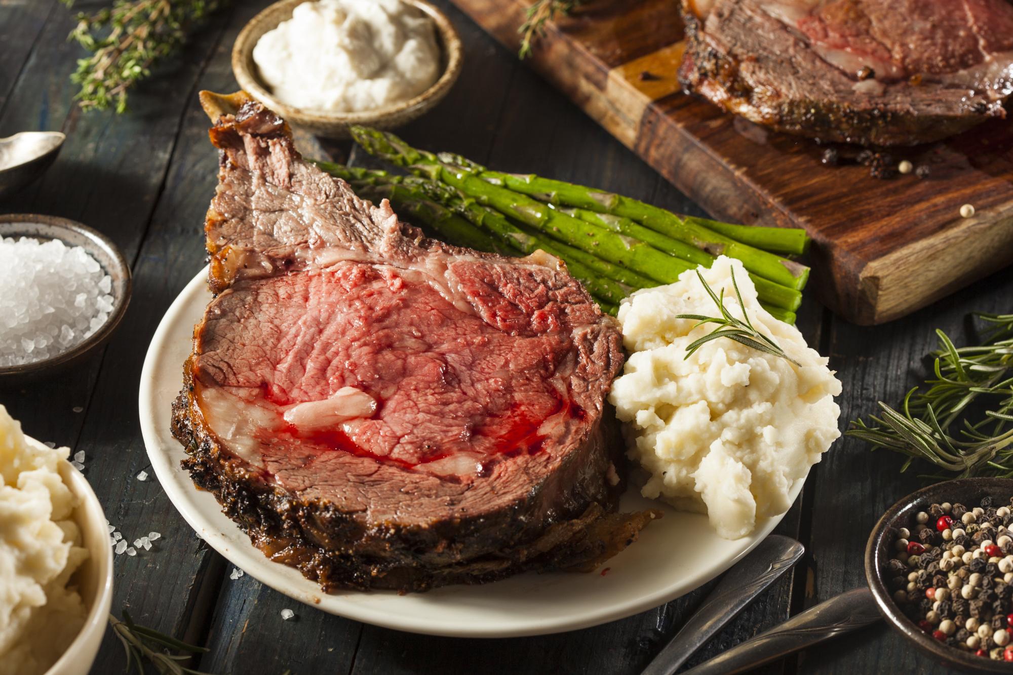 Homemade Grass Fed Prime Rib Roast with Herbs and Spices